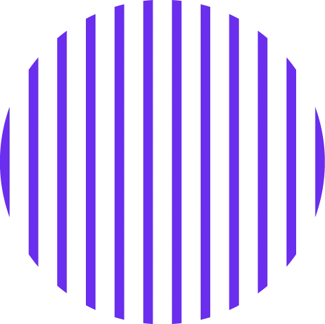 Purple Parallel Lined Circle