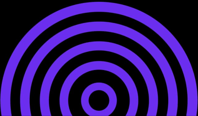 Three Quarter Purple Circle Rings