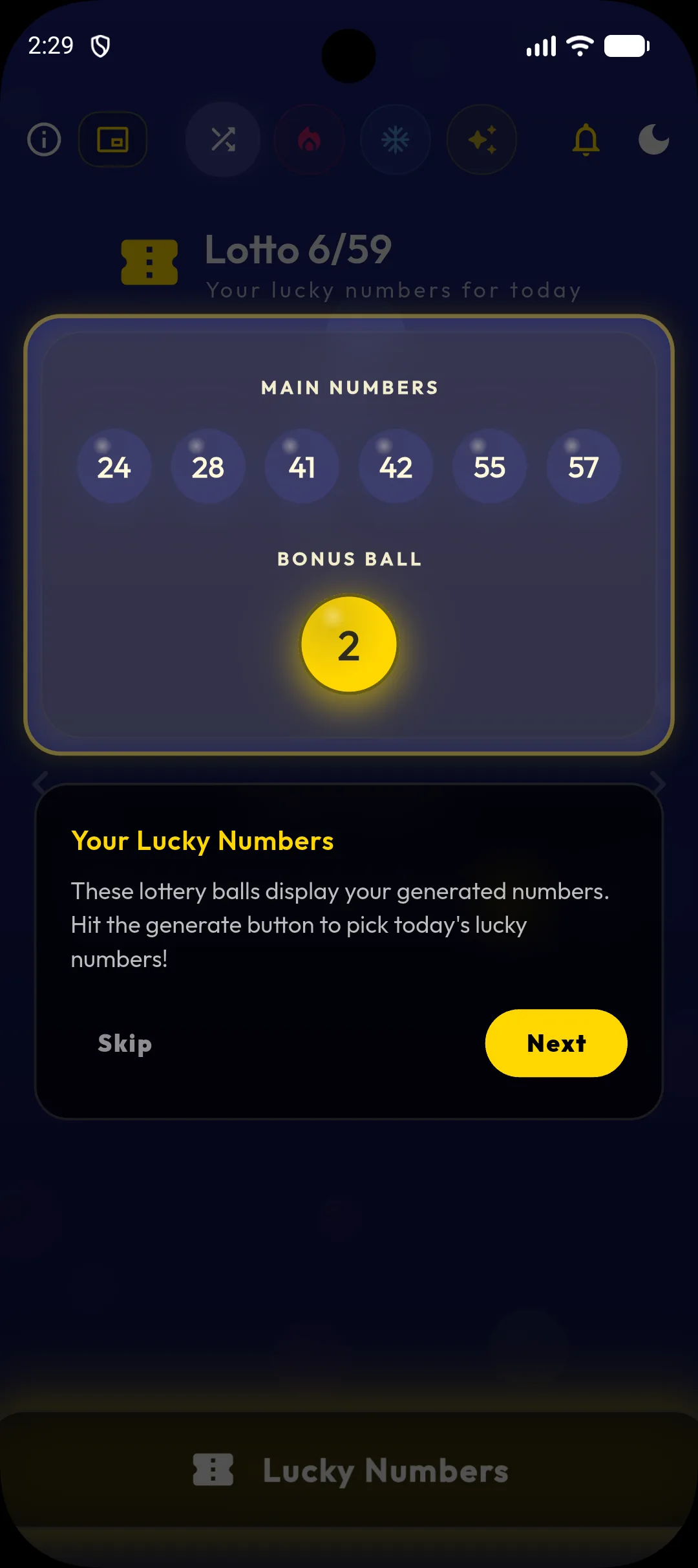 Lucky Numbers screenshot 2