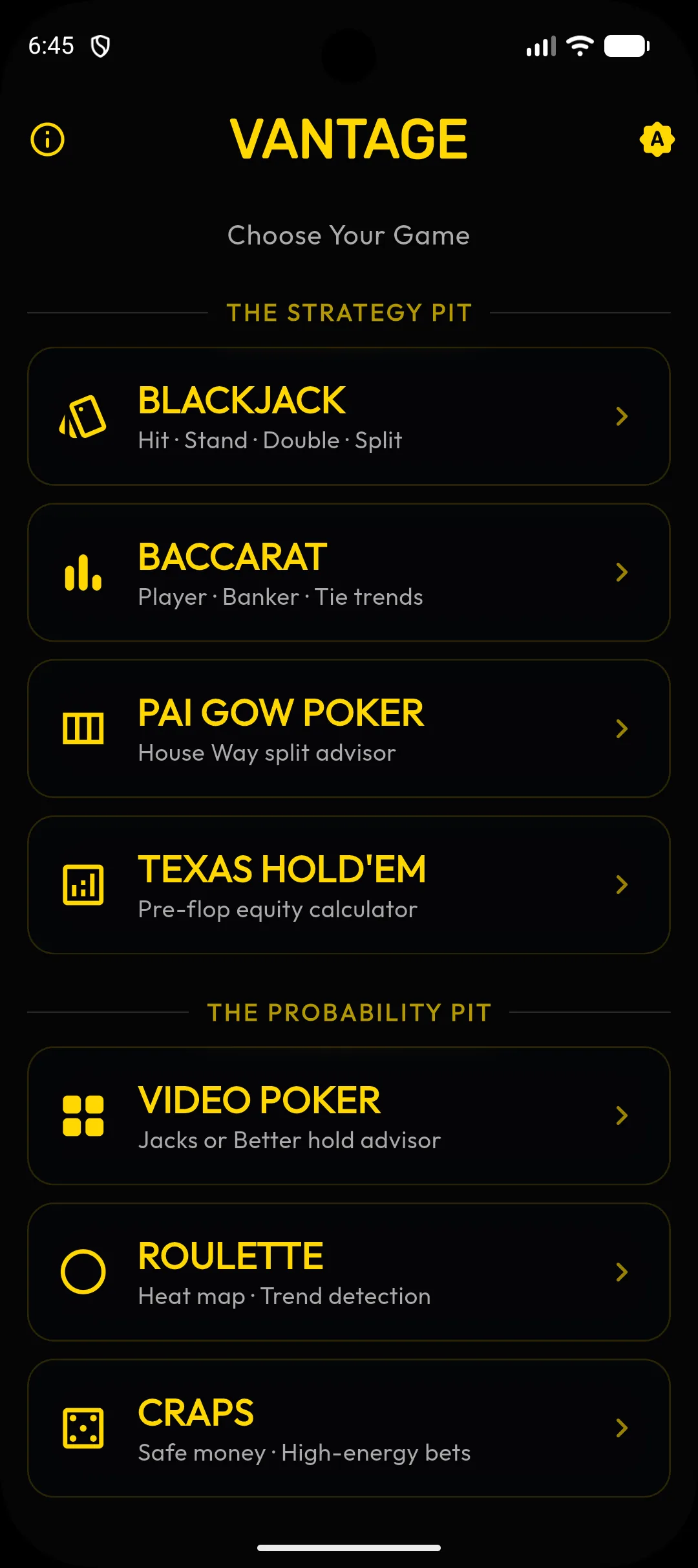 Vantage screenshot 1