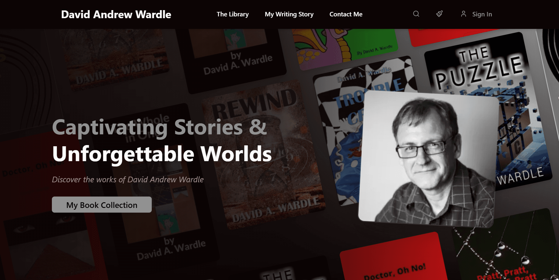 David Andrew Wardle homepage screenshot
