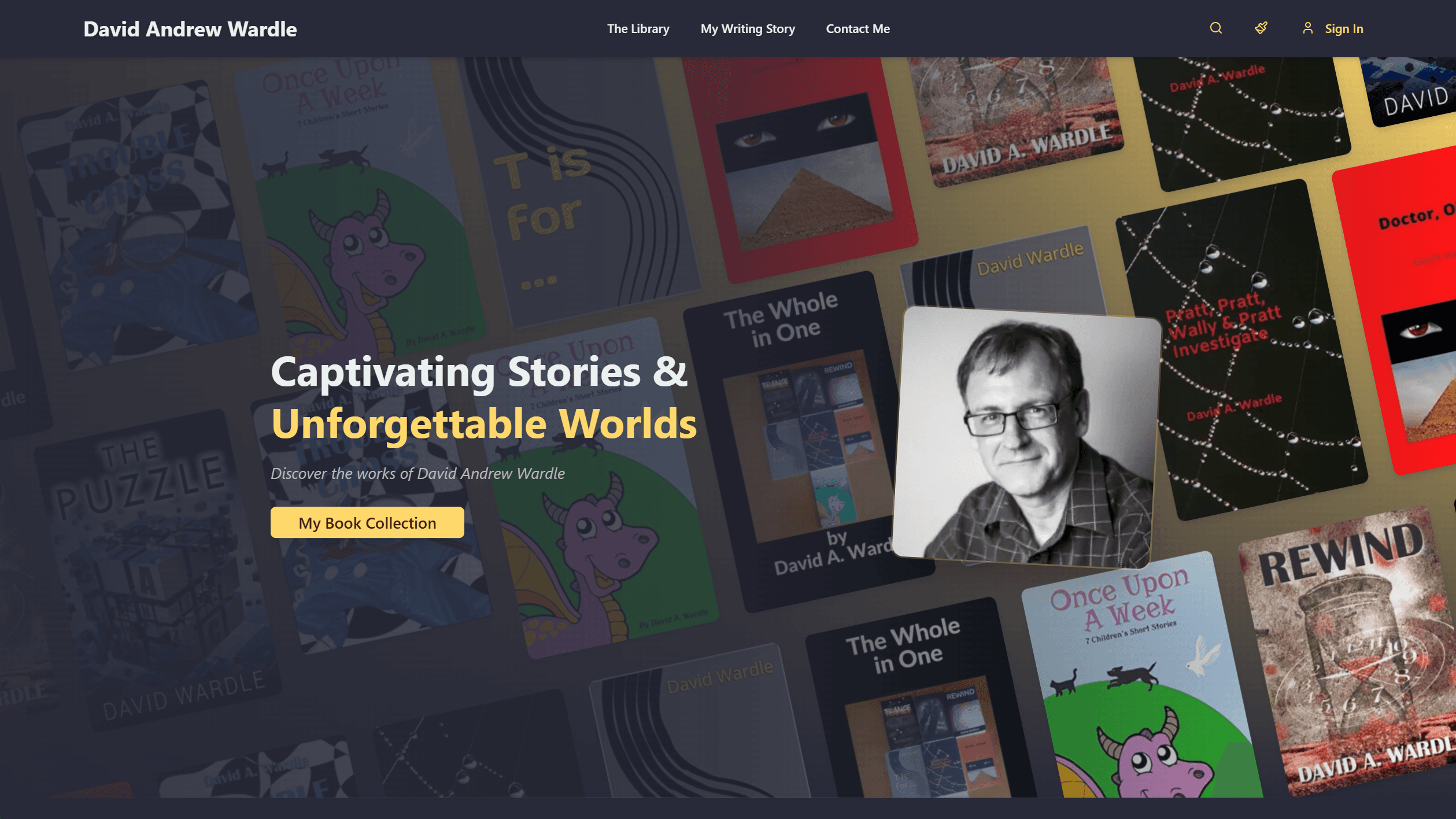 David Andrew Wardle homepage screenshot