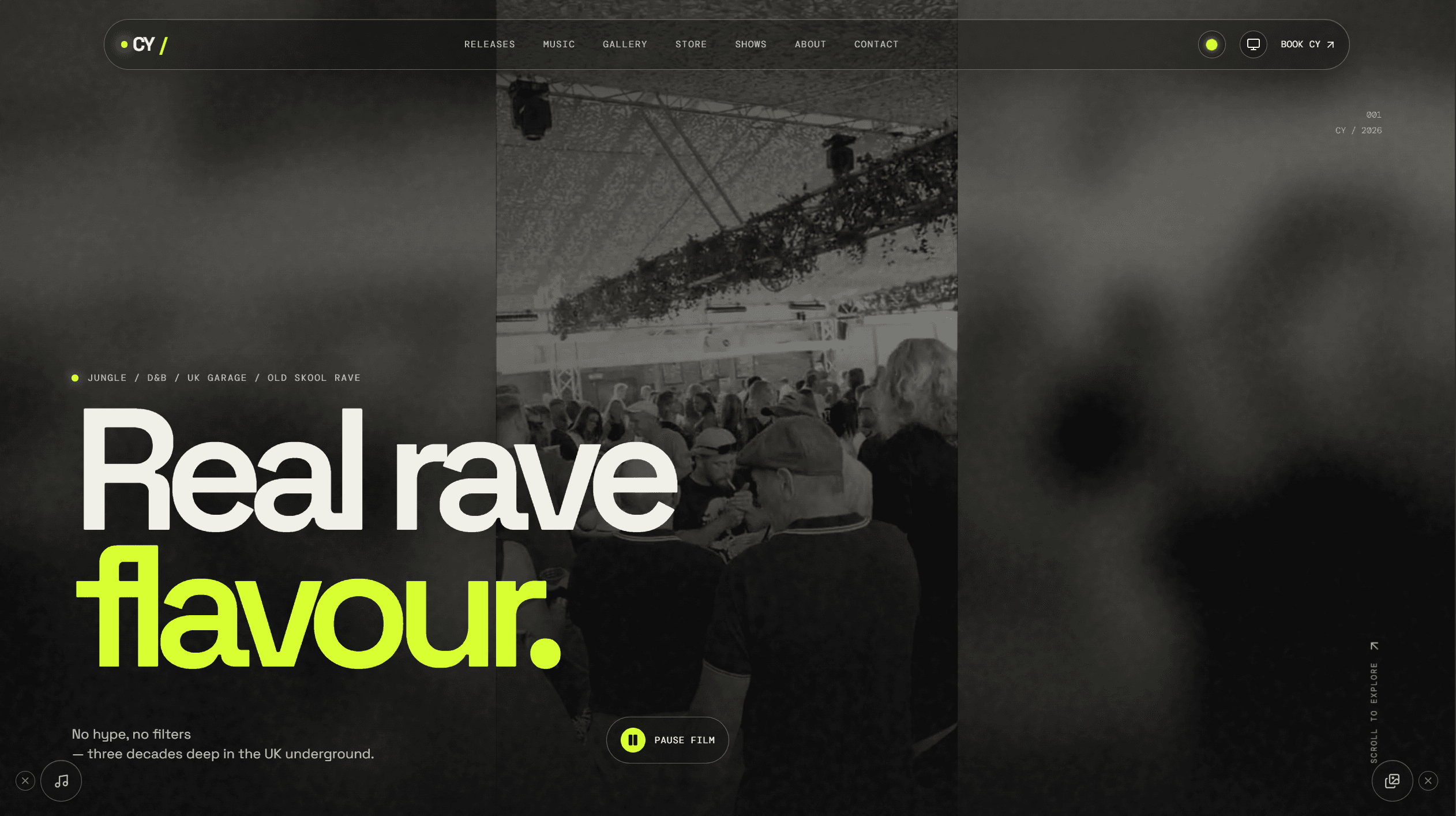 DJ CY homepage screenshot