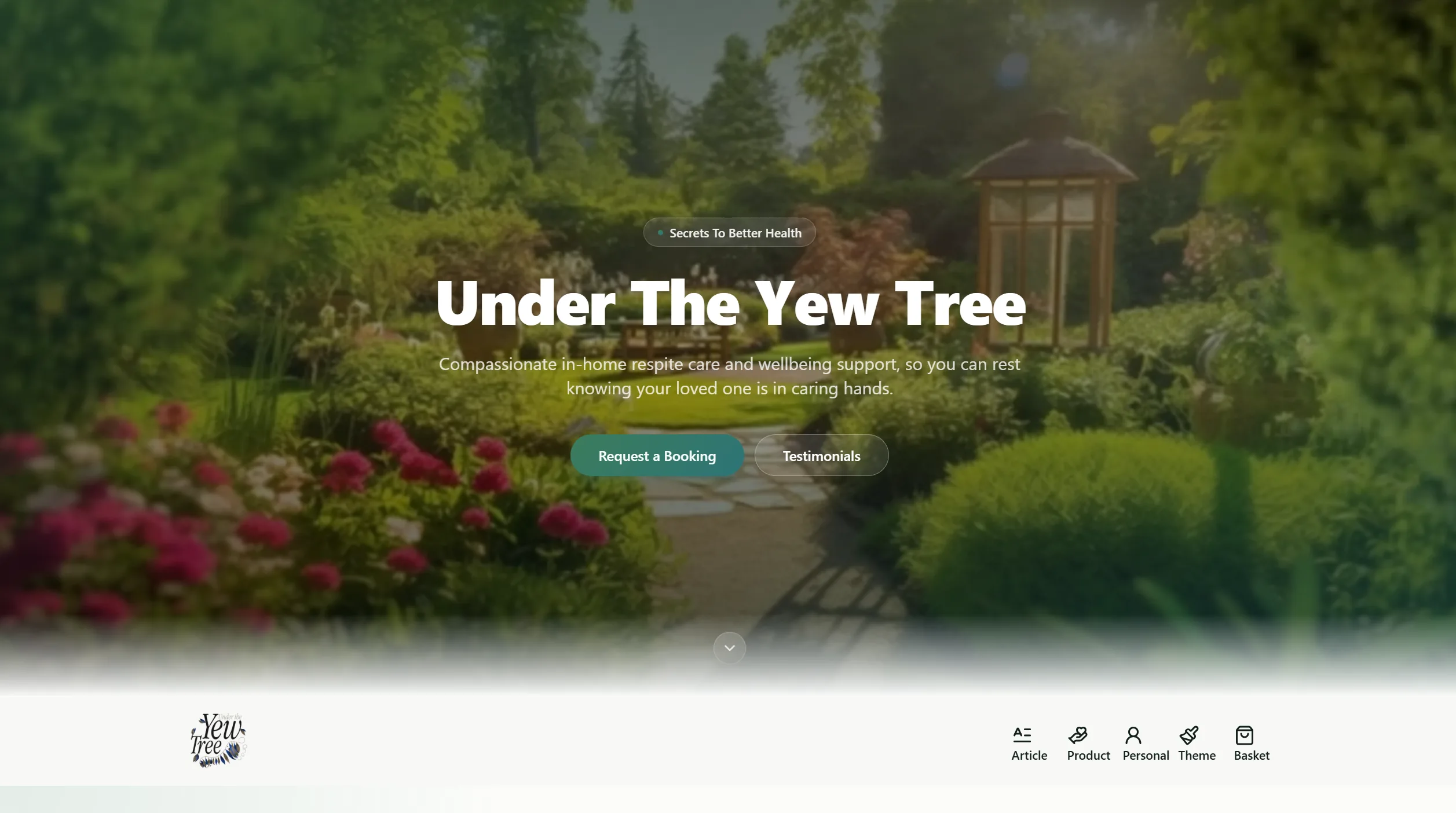 Under the Yew Tree homepage screenshot
